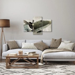 Tablou - Avion vechi cu elice (90x60 cm)