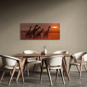 Tablou - Girafe în savana africană (120x50 cm)