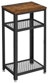 Masă laterală ELDUR, maro/negru