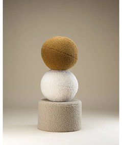 Puf de copii maro deschis cu tapițerie din țesătură bouclé – Wigiwama