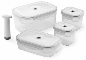Compactor Set 4 caserole de plastic pentru păstrarea în vid a alimentelor Aspi Fresh