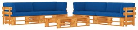 3067030 vidaXL Set mobilier paleți, 6 piese, maro miere, lemn de pin tratat