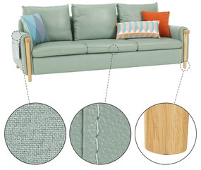 Canapea complet tapiţată 3 locuri, piele / piele ecologică neomint, LINSY
