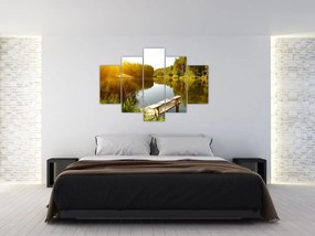 Tablou - Lac la munte (150x105 cm)