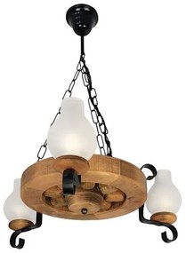 Lustră pe lanț Brilagi ROATA 3xE14/40W/230V fag