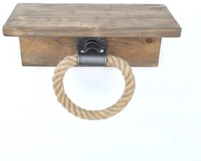 Suport de prosoape cu raft BORURAF 14x30 cm molid