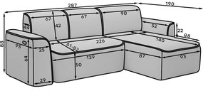 Colțar galben/crem cu tapițerie din țesătură bouclé (cu colț pe partea dreaptă/cu șezlong) Ume – ELTAP