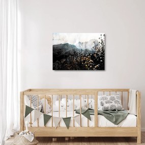 Tablou pe sticlă - Ilustrație de flori sălbatice (70x50 cm)