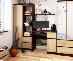 Masă PC Bhaskar  (wenge + stejar sonoma) (D). 1069669