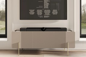 Dulap TV MALMI 150 2U1S - cașmir / alb crem