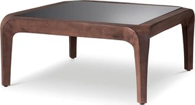 Masuta de cafea LUX, Aluminiu Reciclat, Sticla Neagra, Quentin