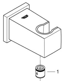 GROHE EUPHORIA CUBE 26370AL0 - Cot de perete DN 15, grafit