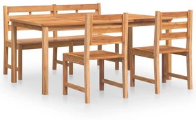 3157200 vidaXL Set mobilier pentru grădină, 4 piese, lemn masiv de tec