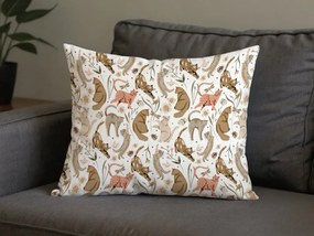 Set 2 bucati fete de perna decorative WILD CATS 50x70 cm, colorata