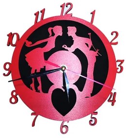 Ceas cuplu indragostit, 25x25 cm