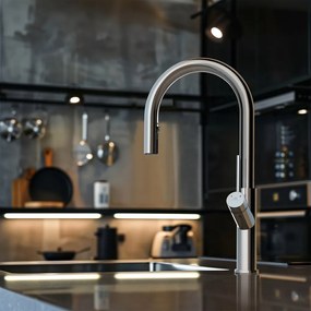 Baterie bucatarie cu dus extractibil Rubineta Bona 2 functii finisaj crom lucios