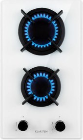 Klarstein Goldflame Domino, plită pe gaz, 4 arzătoare, arzătoare din alamă, sticlă ceramică