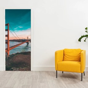 Fototapet pentru ușă - Golden Gate (95x205cm)