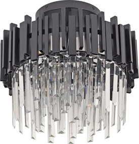 Brilagi - Plafonieră VERVE 6xE14/40W/230V diam. 60 cm neagră