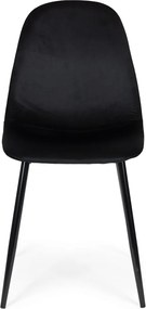 Set de 4 scaune din catifea negru