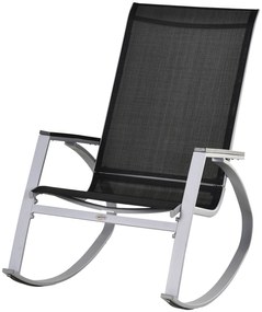 Outsunny scaun balansoar de exterior, 107x60x93cm, negru | AOSOM.ro