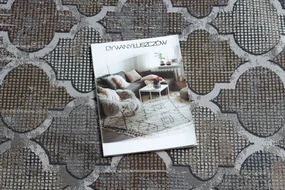 Covor LUCE 75 modern marocani Trellis vintage - structural gri / muştar