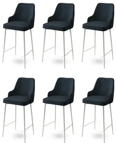 Set de scaune de bar Enox Anthracite, 6 buc.
