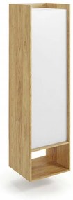 Dulap modular Mobius 1D natur/alb – H179 cm