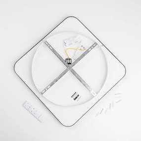 Brilagi - Plafonieră LED dimabilă FALCON SLIM, 50W, 230V, 50x50 cm, neagră + telecomandă