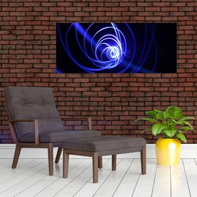 Tablou cu spirale albastre (120x50 cm)
