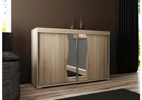 Expedo Comodă MADRID 2, 140x94x45, sonoma/oglindă