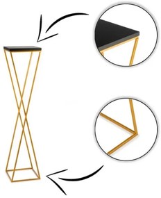 Suport de flori LOFT 100x24 cm auriu/negru