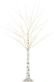 HOMCOM Pom de Crăciun cu Lumini LED și 12 Crengi pentru Interior și Exterior din PP și Metal, 22x22x150 cm, Alb | Aosom Romania
