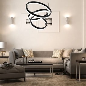 Lustră LED dimabilă pe cablu LED/86W/230V 3000K negru