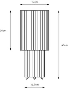 Markslöjd 108898 - Lampă de masă CATIS, 1 x E27, 60 W, 230 V, 45 cm, gri