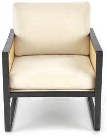 Fotoliu Ilario velvet/rattan - H77 cm