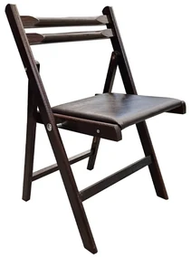 Scaun pliant wenge, lemn fag, sezut piele ecologica