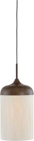 Lustră maro închis cu abajur textil ø 16 cm Dania – Light &amp; Living