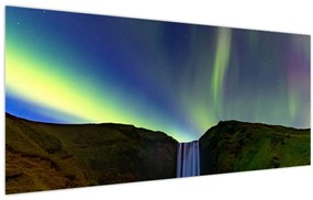 Tablou - Aurora Boreală în Islanda (120x50 cm)