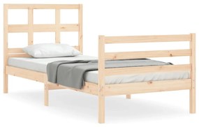 3194821 vidaXL Cadru de pat cu tăblie, 100x200 cm, lemn masiv