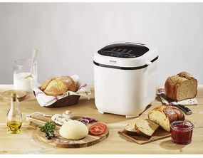Aparat de paine Tefal Pain Dore PF210138, 700W, 1000/750/500 gr., 3 nivele de coacere, 12 Programe, Alb