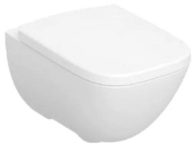 Set vas WC suspendat, Geberit, Selnova Premium Square, cu capac, 52 x 35,5 cm, alb