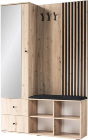 Modul pentru hol, stejar artisan / negru, KOLI C