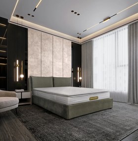 Saltea Ortopedica, Dakota, 160x200x34 cm, Arcuri Pocket, 5 cm spuma Memory, 7 Zone de Confort, fermitate medie