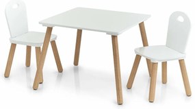 Set mobilier pentru copii Scandi, 2 scaune + masă, mobilier pentru copii Zeller