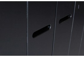 Dulap din lemn de pin WOOOD Connect, lățime 140 cm, negru