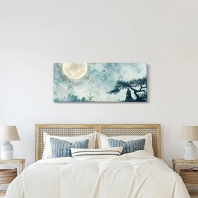 Tablou - Pictură cu lună plină (120x50 cm)