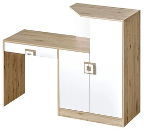 Masă PC Nizeno NI11 (Stejar deschis + Alb) . 1104577