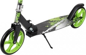 Trotineta copii si adolescenti NOVOKIDS™ Storm Camo PRO, Maxim 100 kg, Functie Super Brake, Maner reglabil pe inaltime, Diametru roata 200 mm, Verde