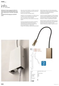 Redo 01-4475 - Lampă flexibilă LED WALLIE, 3W, 230V, USB, CRI 90, bronz